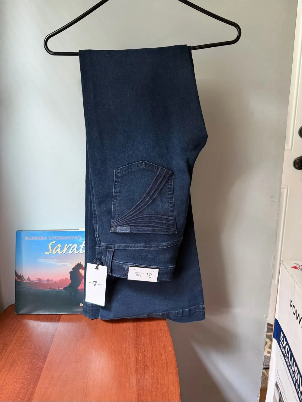 7 For All Mankind Dojo original trouser flair jeans size 31 - Picture 3 of 5